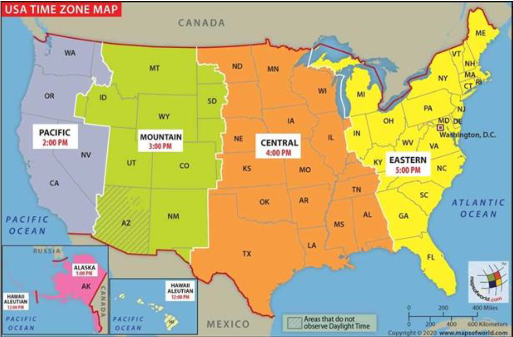 Time Zone Map